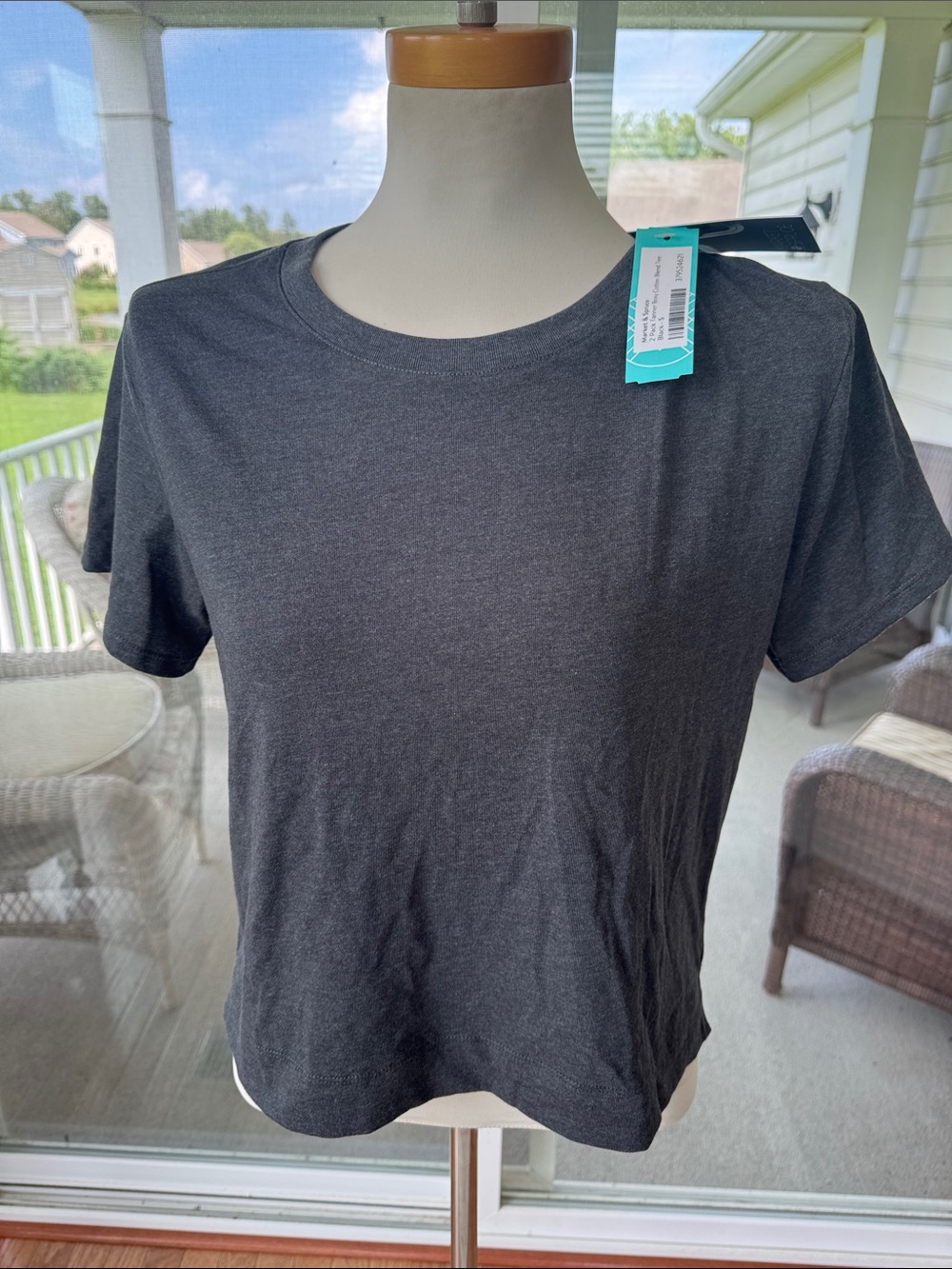Market & Spruce Boxy Side-Slit  heather gray  (Size S) NWT